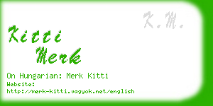 kitti merk business card